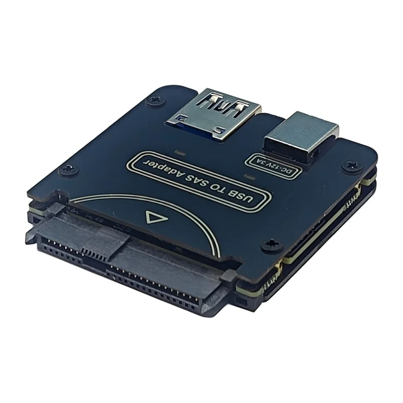 C9-SAS 29Pin SFF-8482 To USB 3.0 Adapter With Chipset And Power Port(12V/3A) For Hard Disk Drive Raid 5Gbps Without Power Supply