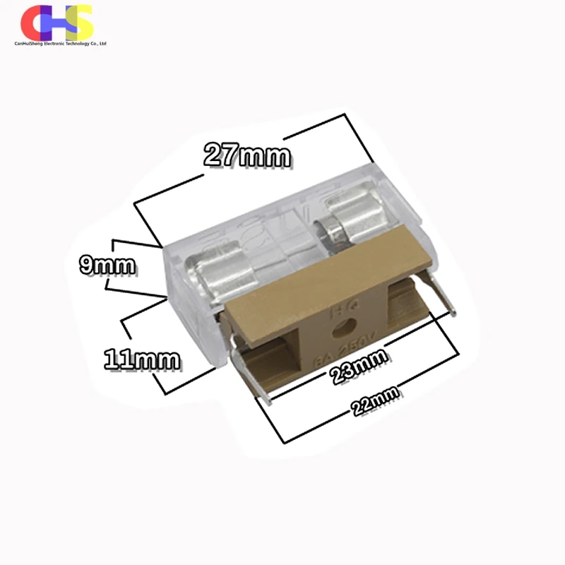 10pcs/lot 5*20mm 5x20mm fuse holder with transparent cover Insurance Tube Socket Fuse Holder  Fuse Holders 5X20 Fuee