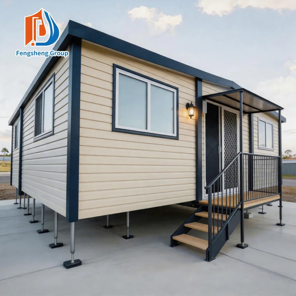 Two Wings Expandable Mobile Tiny Home Modular Cabin for Construction Site Dorm Hotel Casas Prefabricadas