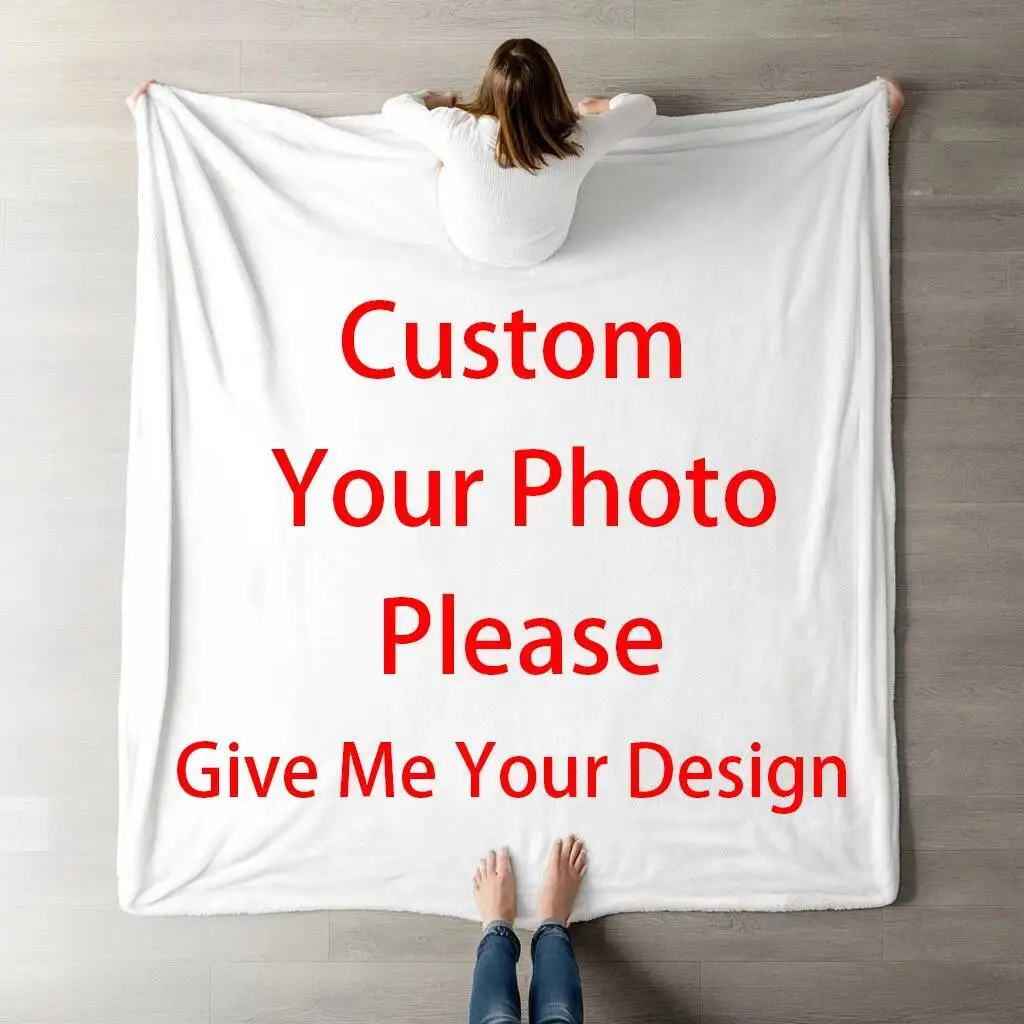 New Advanced customization Blanket Personalized Photo Blanket Gift Customized Text Picture Game for Pets Friends and Family