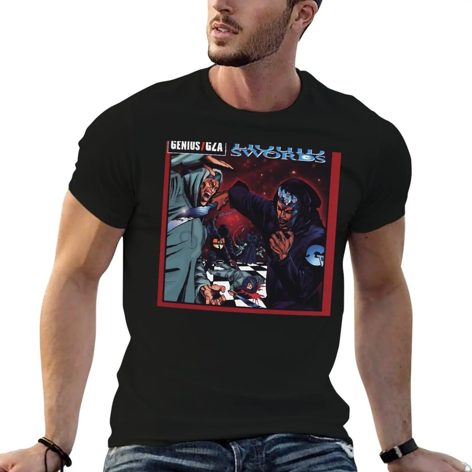 

t dark shirts t for funny luxury anime shirts man Sword Essential Liquid t T-Shirt shirt humor GZA man