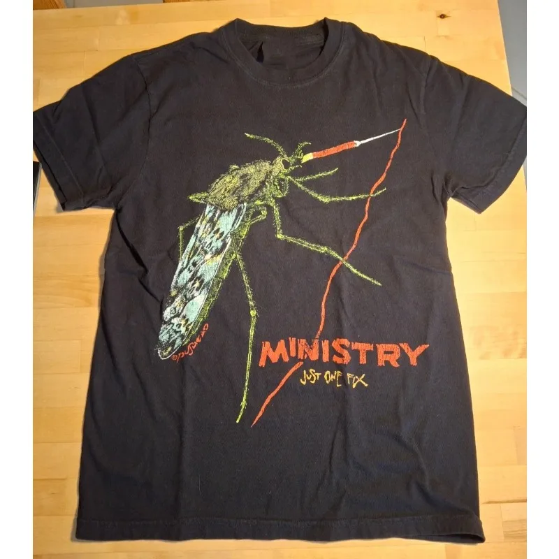 Ministry Band Just One Fix Pattern Men's T-shirt Summer New Style Unisex Casual Cotton T-shirt