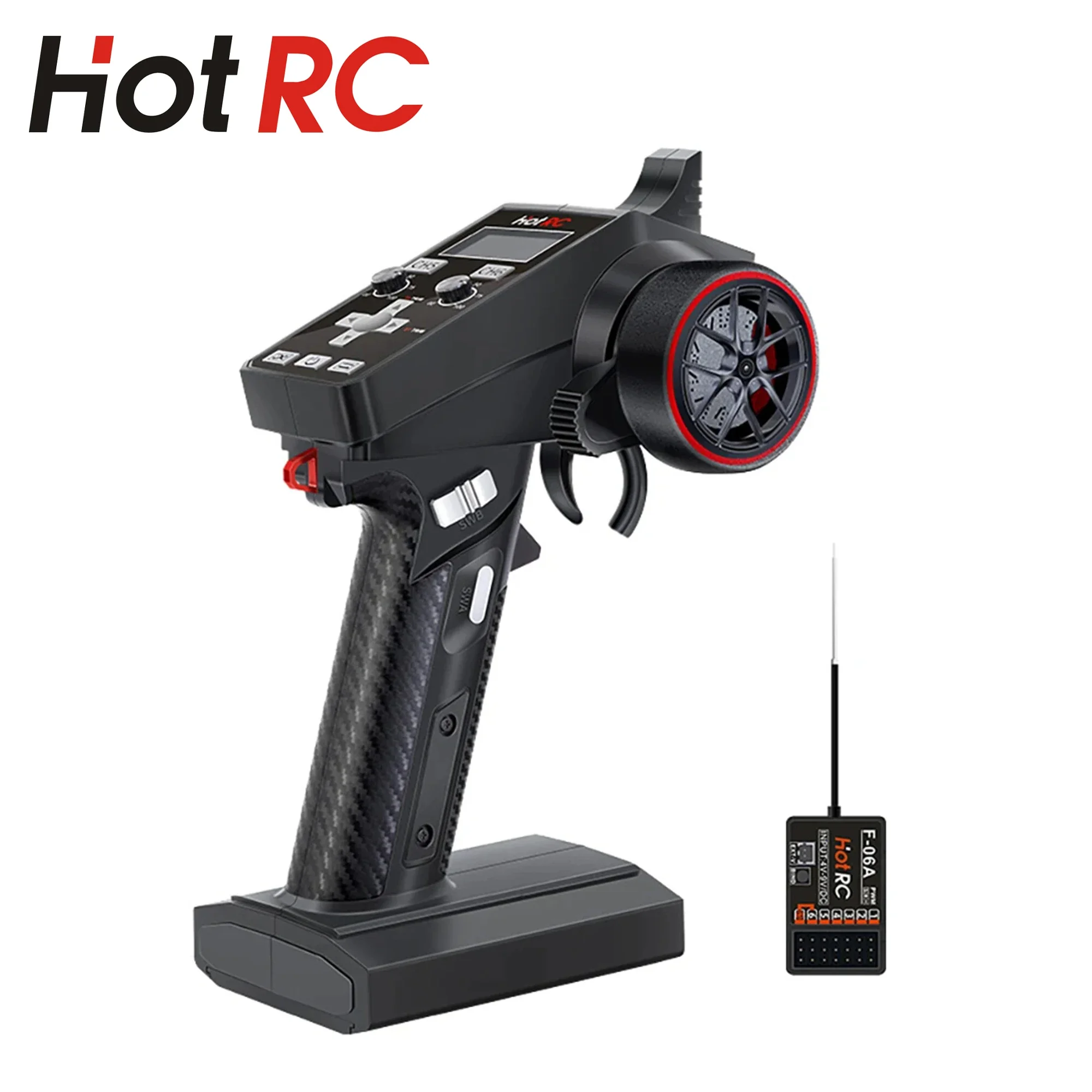 Hotrc HOT RC CT-6A 2.4GHz 6CH 6 Channels One-handed Control Radio Transmitter F06A PWM Receiver For RC Model Car/Ship/Tank