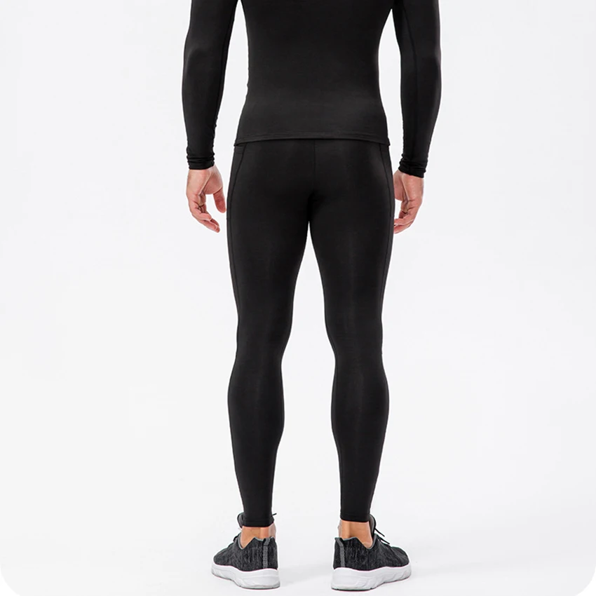 Homens calças de compressão correndo esportes leggings masculino treino bottoms jogging treinamento secagem rápida calças de fitness