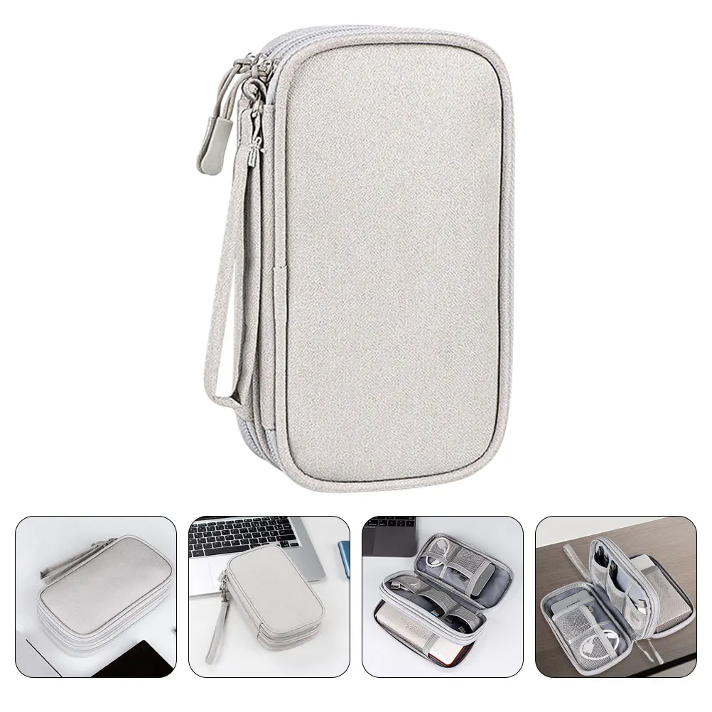 

Lightweight Waterproof Electronic Organizer Bag For Data Cables Chargers Earphones Travel Sturdy Reusable Storage Pouch Portable