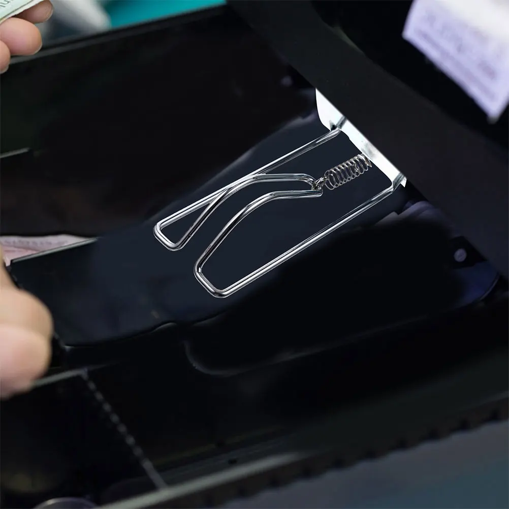 4 قطعة مقاطع درج معدني منظم المال استبدال إدراج لتسجيل النقدية صينية فاتورة تخزين الأجهزة ملحق الحديد النقدية