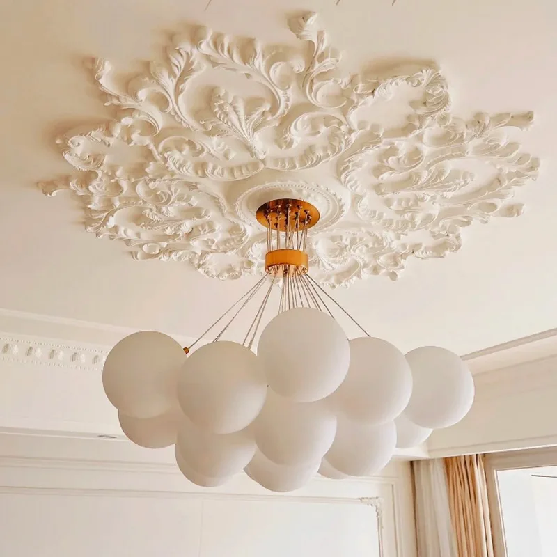 light plate living room ceiling decoration imitation plaster line engraved light plate combination