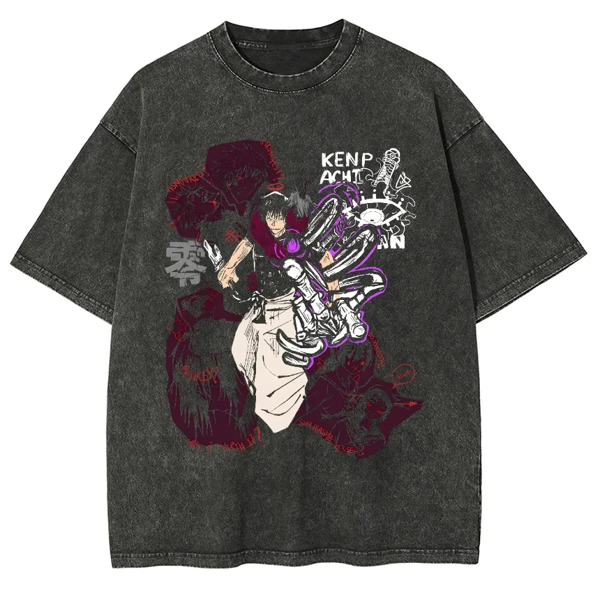 

Футболка Toji Fushiguro с граффити Jujutsu Kaisen, винтажная, с эффектом потертости, оверсайз, в стиле ретро, аниме, Harajuku, уличная одежда, манга, мужская одежда