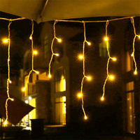 5M Icicle String Lights LED Curtain Eave Garland 0.4-0.6m Fairy Lights 110V 220V Garden Street Birthday Party Wedding Decor