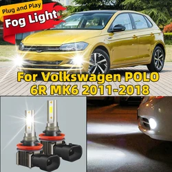 2x 80W  H11 H8 Led Fog Lights H9 Car Lamp Plug and Play For VW Volkswagen POLO 6R MK6 2011 2012 2013 2014 2015 2016 2017 2018