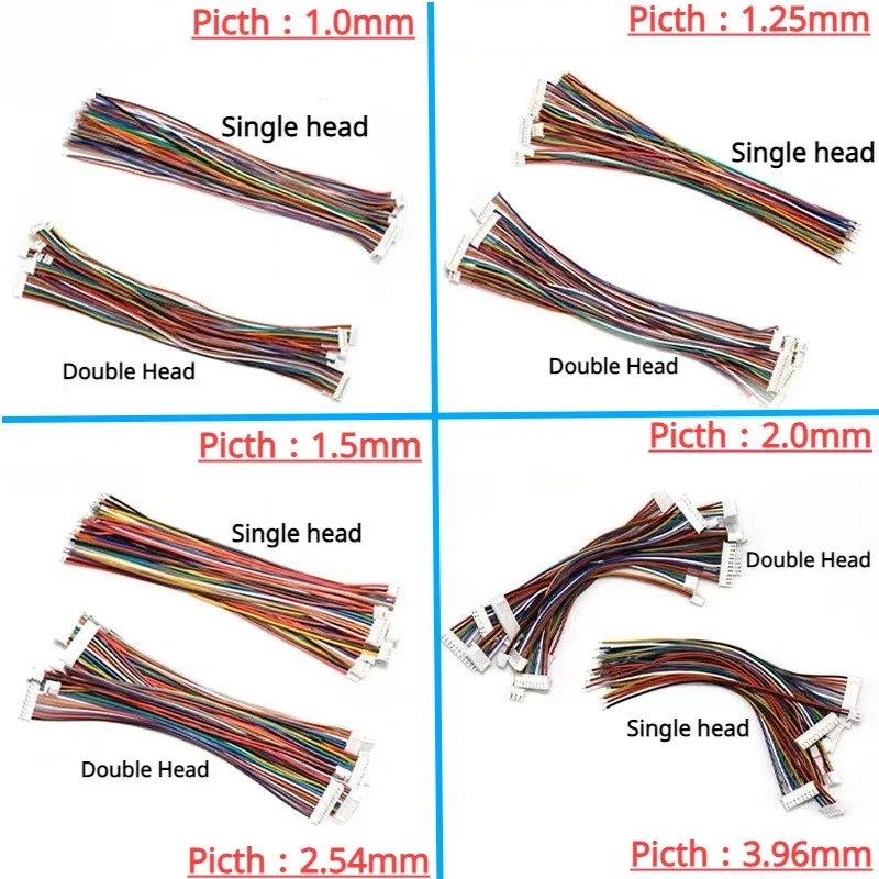 10Pcs/lot 1.25 1.5 2.0 2.54 JST/ZH/PH/XH 1.25MM 1.5MM 2.0MM 2.54MM Female Plug Connector With Wire 2/3/4/5/6/7/8/10P/12 Pin