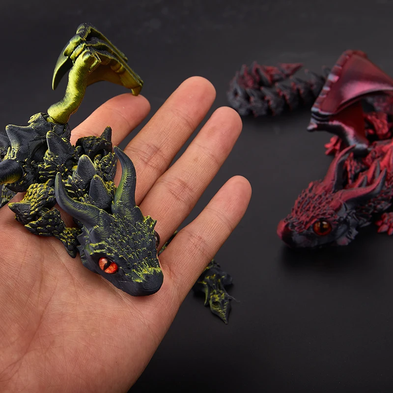 3D Gedruckt Spielzeug Drachen Figuren Modell Multi-gelenk Bewegliche Ornament Desktop Dekoration Kreativität Neuheit Kinder 3D Bewegliches Geschenk