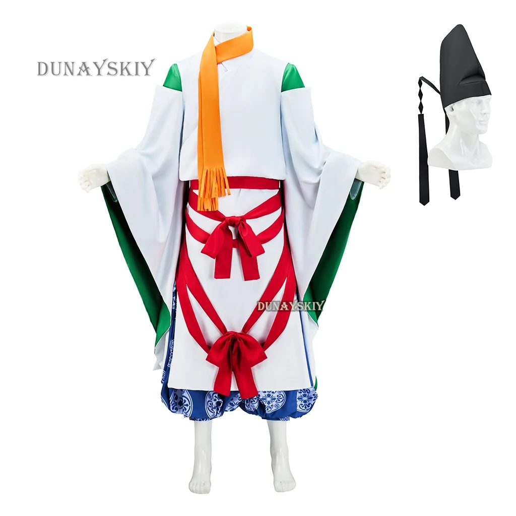 Yorishige Suwa Cosplay Costume The Elusive Samurai Anime Uniform Japanese-Style Clothing Hat Set Unisex Outfit Role-playing