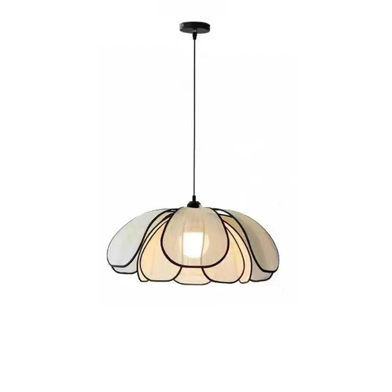 

French cream wind chandelier simple B & B restaurant living room bedroom Japanese medieval art handmade petals