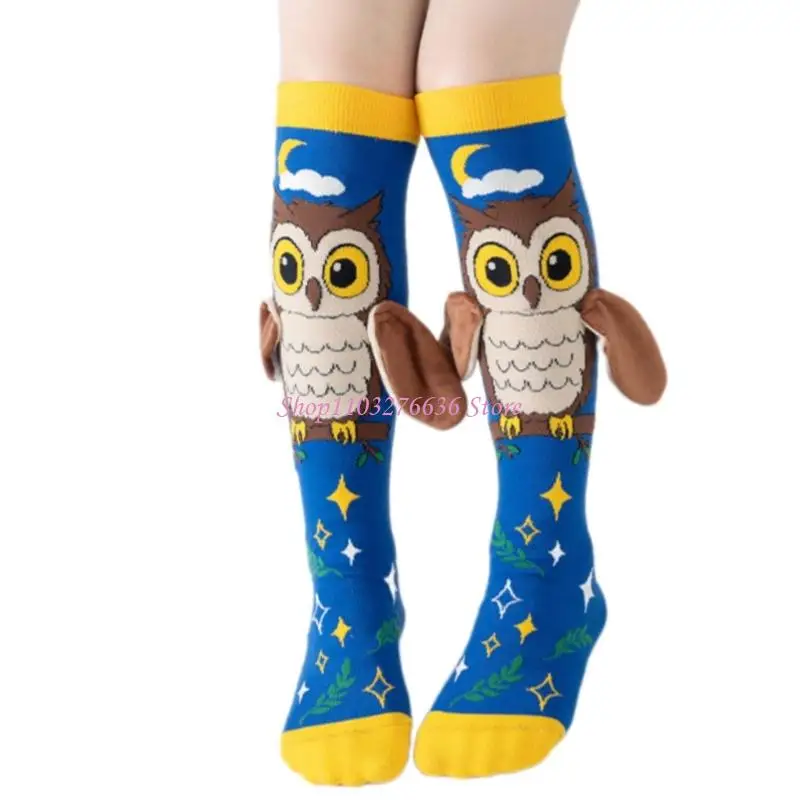 R6FD Girls Middle Veal Hosiery with 3D Cartoon Hearing Soft Polyamide Blend Ventilated for Everyday and Outdoor Tasks