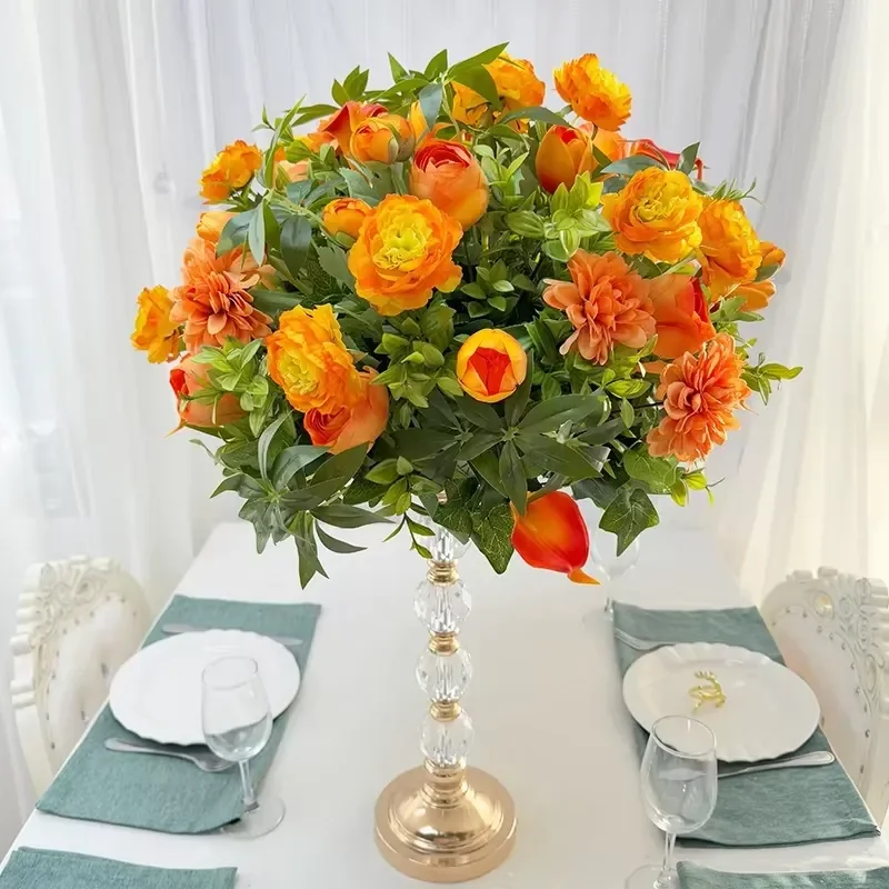 Custom Wedding Table Ornaments Artificial Flower Ball Decorations for Christmas Halloween New Year Easter
