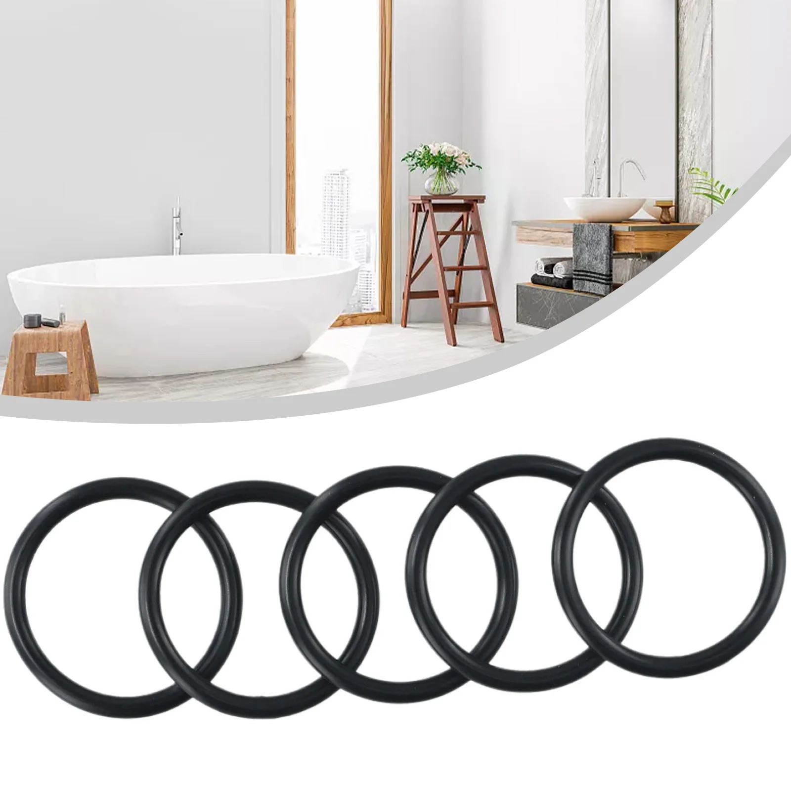 Seal O Ring Seal 5 Pack Plug RUbber Replacement Useful Basin Drain Black O Ring Outer Diameter: 34mm Practical