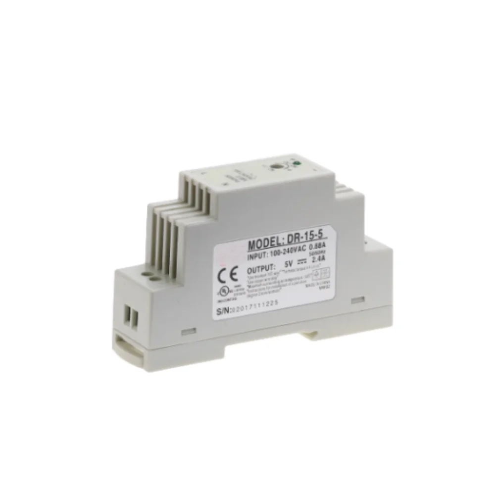 

DR-15 15W Single Output 5V 12V 15V 24V Din Rail Mounting Industrial Switching Power Supply Supplier