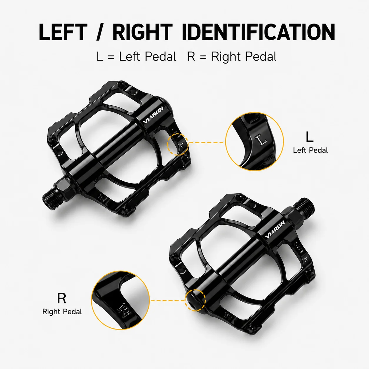 VIARON MTB Bike Pedals Aluminu - Pedal Platform Flat recension och pris