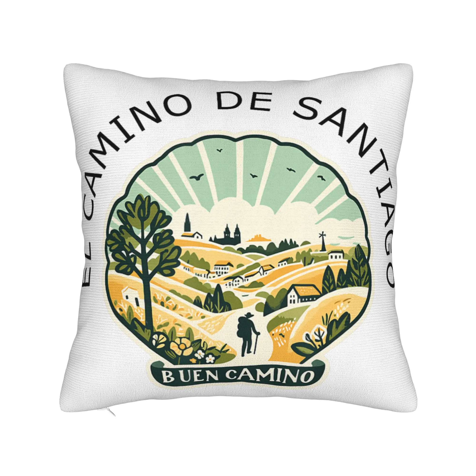 Camino de Santiago 2026  Pillow Covers Merch Soft Cushion Cover Decorations  Throw Pillow Case Cover Home Multi Size