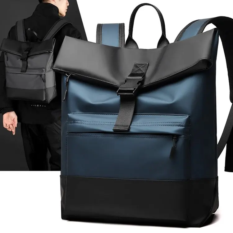 

Men's Large Capaci Bapa Casual Commuter Waterproof oulder Bag Travel Bag Book Bag Cuter Bag PU Material