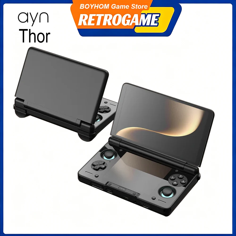 AYN THOR Clamshell Handheld Game Console 6" 120Hz AMOLED Snapdragon 8 Gen 2 4K DP Output Snapdragon 8 Gen 2 6000mAh 27W Fast Charge Retro Gaming Console