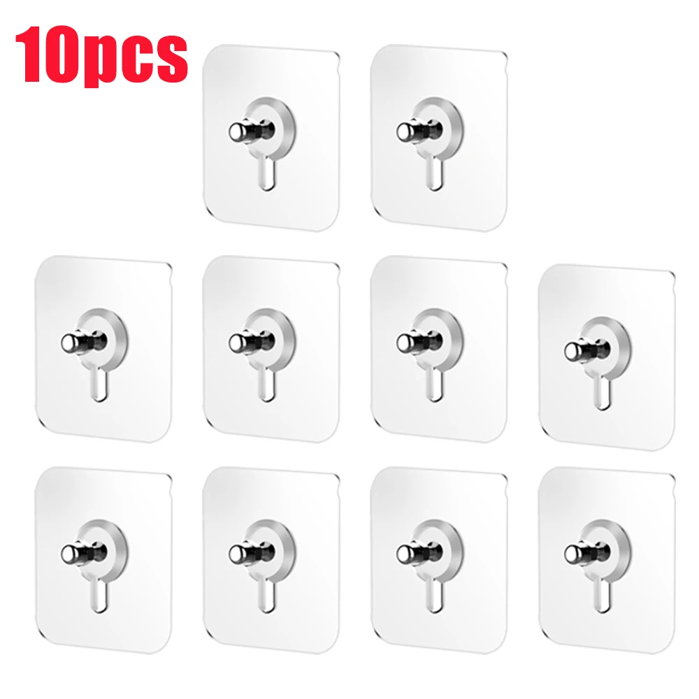 20/10PCS Non-Trace Self Adhesive Nails Hook for Photo Frame Picture Frame Hole Hanging Nail Wall Adheisve Hanger Multi-purpose