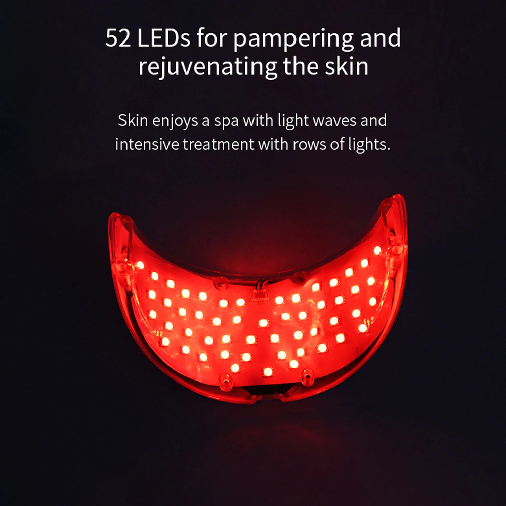 Instrumento de rejuvenecimiento de fotones con luz LED para mujer, vibrador antiarrugas para la piel, ilumina el cuello, máquina de estiramiento Cervical