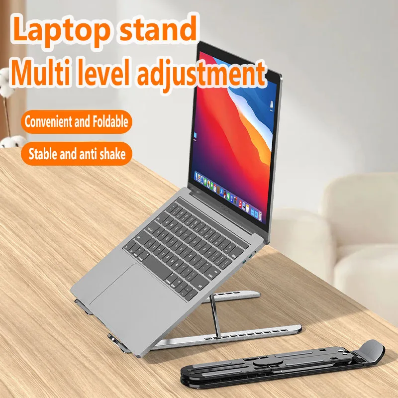 NEW Aluminum alloy laptop stand, folding and lifting vertical base, height increasing computer cooling, tablet stand