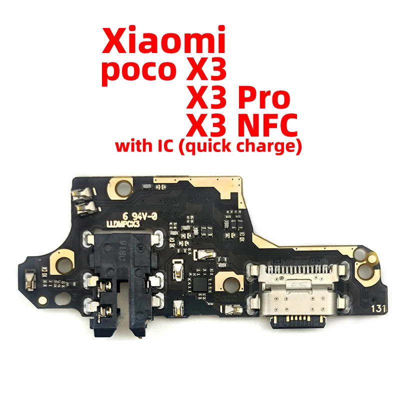 For xiaomi poco x3 x3 pro x3 NFC X3pro Dock Connector USB Charger Charging Port Flex Cable Board Replacement