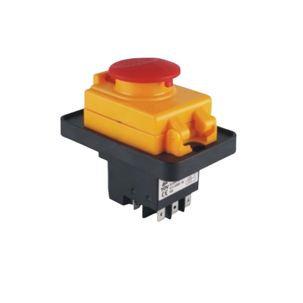 DZ05 3 Phase Electromagnetic Switch 400V 10A With E Stop Start Button IP55 Waterproof Foot Switch For Industrial Motor Control