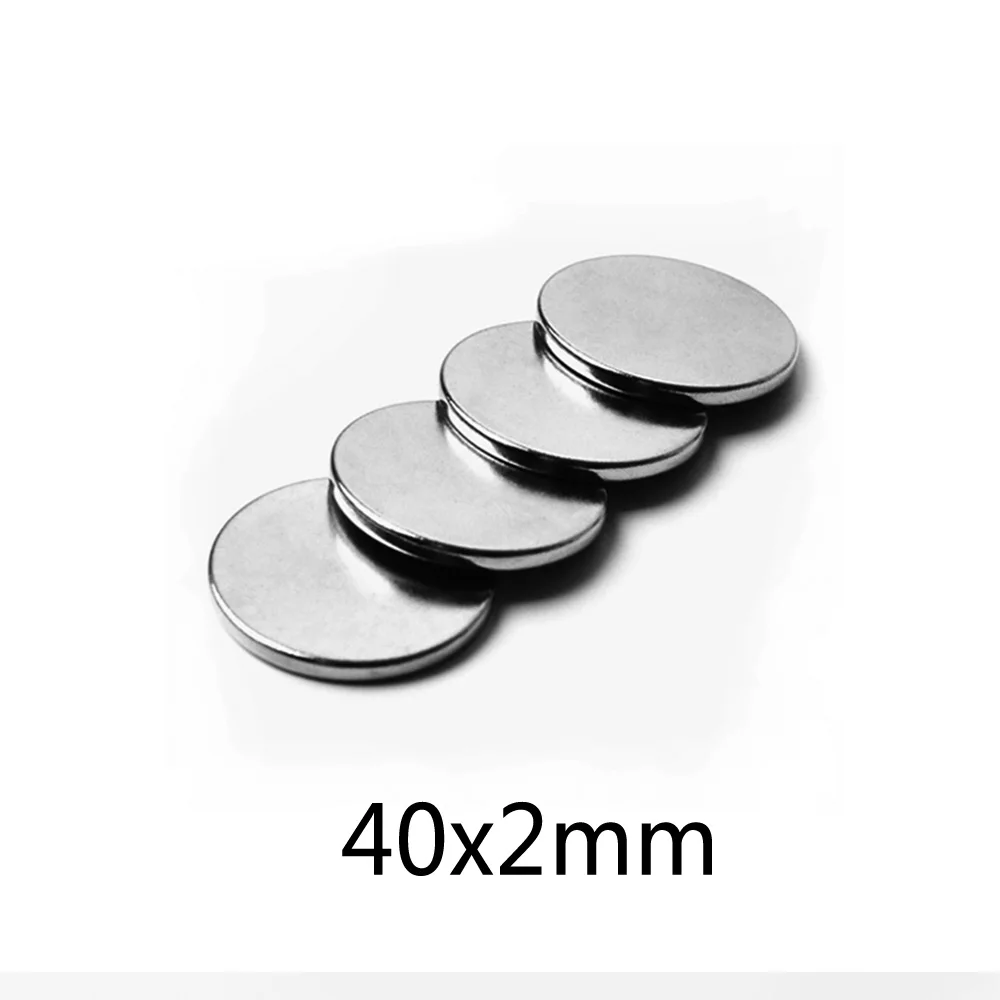 40x2 Round Rare Earth Magnet 40*2 Powerful Strong Magnets 40x2mm  For Home Refrigerators, Offices DIY 40*2 mm
