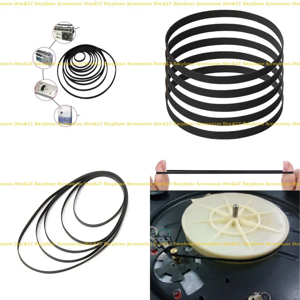 

462E 5PCS 5mm Folded Rubber Belt for Recorders DVDs Drive Durable Flat Belts