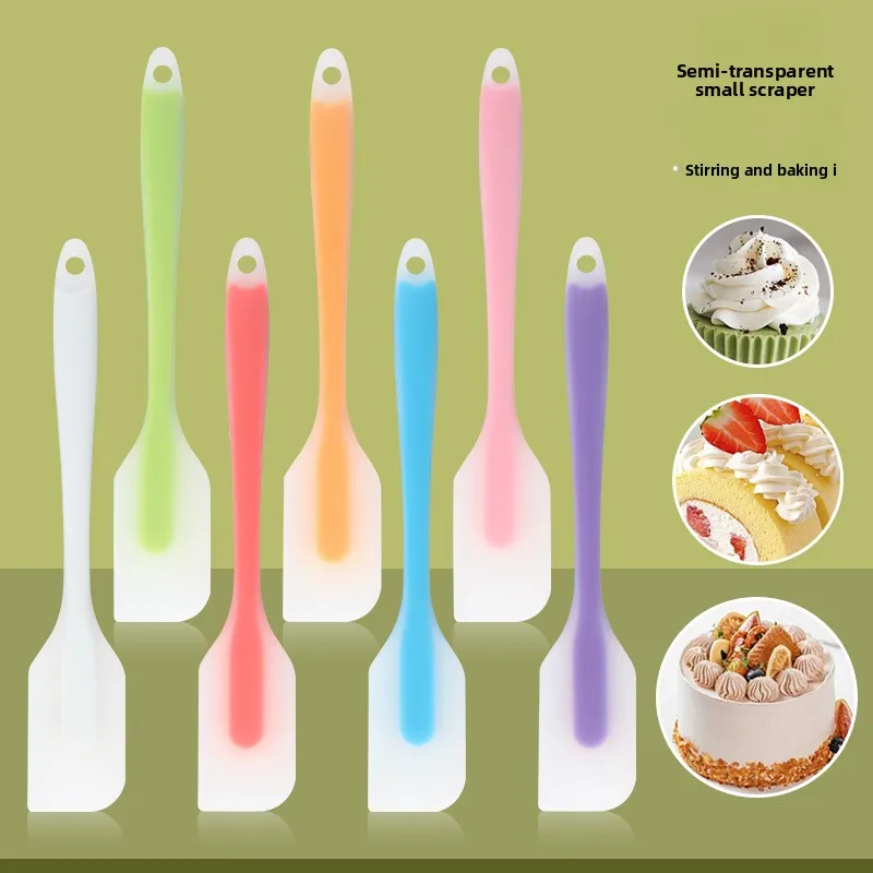 Mini All-in-One Silicone Spatula Scraper, Small Size for Jam, Cream Cake & Baking