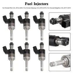 6PCS Fuel Injectors 16010-RLV-315 16010-RLV-305 for Honda Pilot Odyssey Ridgeline 3.5L V6 16010RLV305 16010RLV315 free shipping