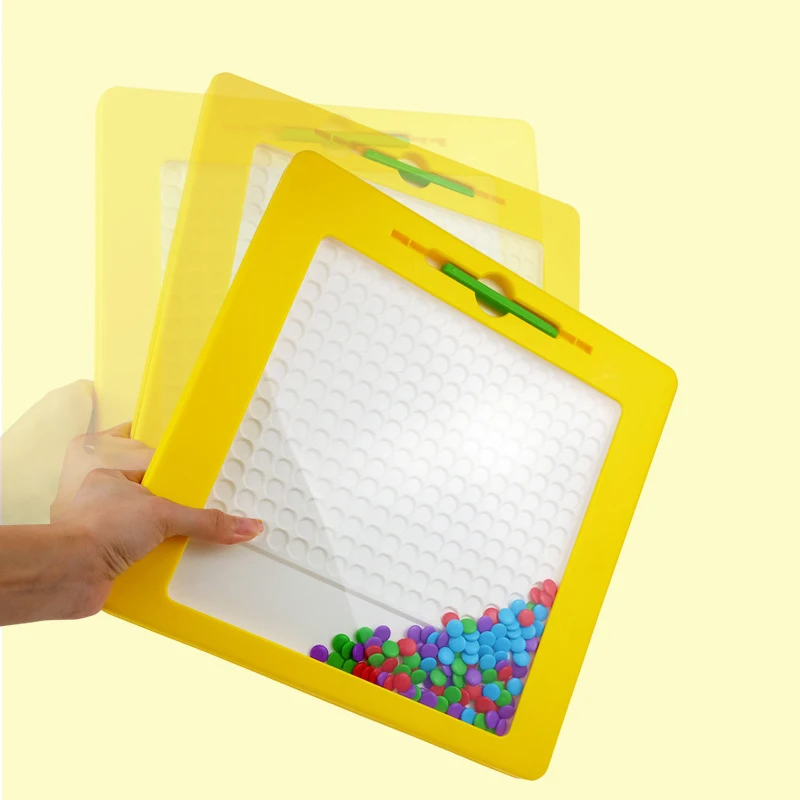 Magnetic Drawing Board for Toddlers DIY Doodle Board with Magnetic Pen and Beads Children Montessori Educational Preschool Toys