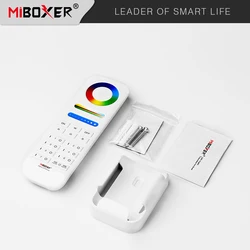 Miboxer novo fut089z zigbee 3.0 rgb + cct controlador de controle remoto sem fio 7 zonas dimmer para zigbee 3.0 series luzes led