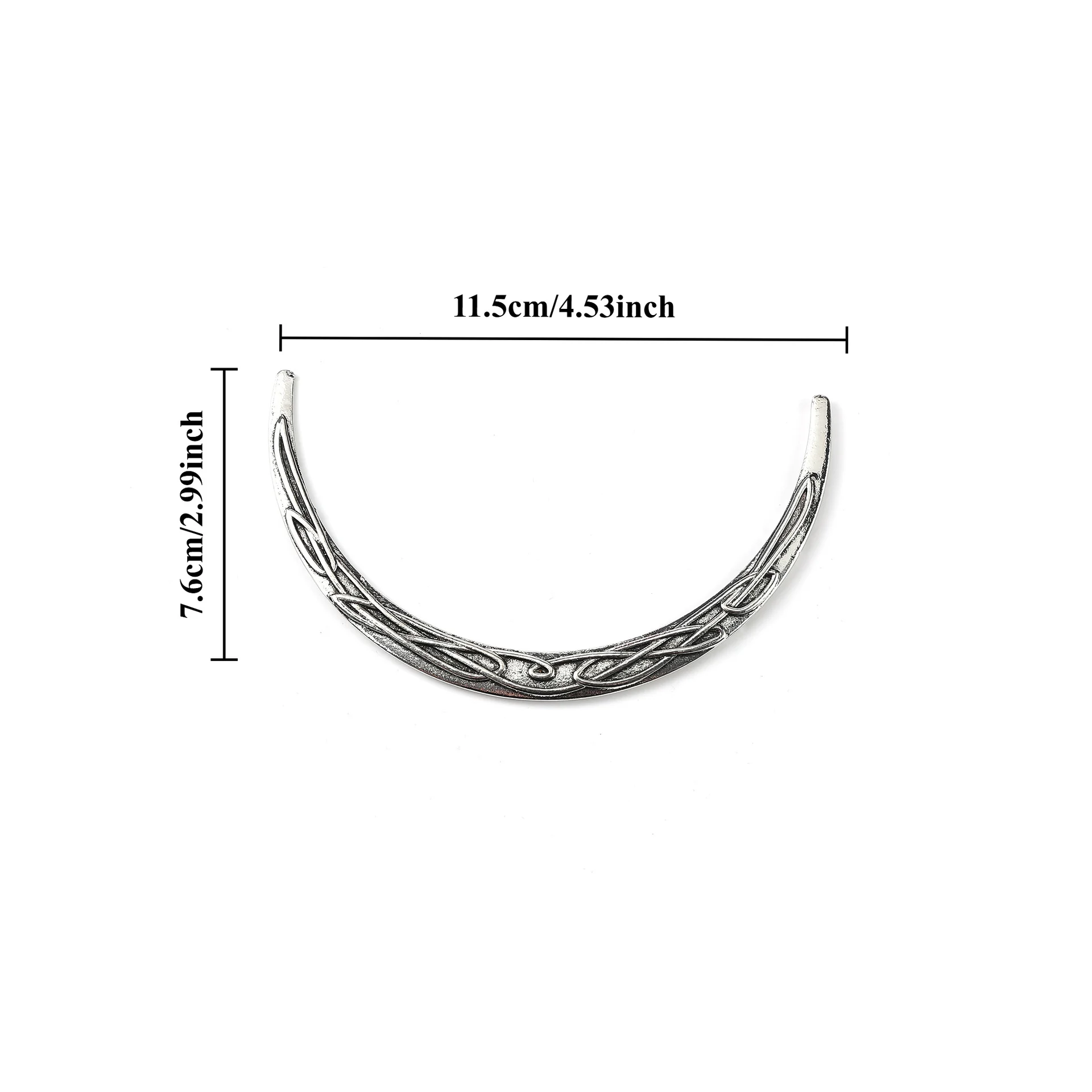 Retro Silver Crescent Celtic Knot Exquisite Hairpin Nordic Mythical Style Niche Witchcraft Coiled Hair Decoration Trendy Product image 6