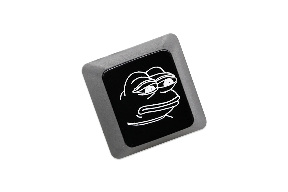 Novelty Shine Through Keycaps ABS Etched back lit black red r1 ESC