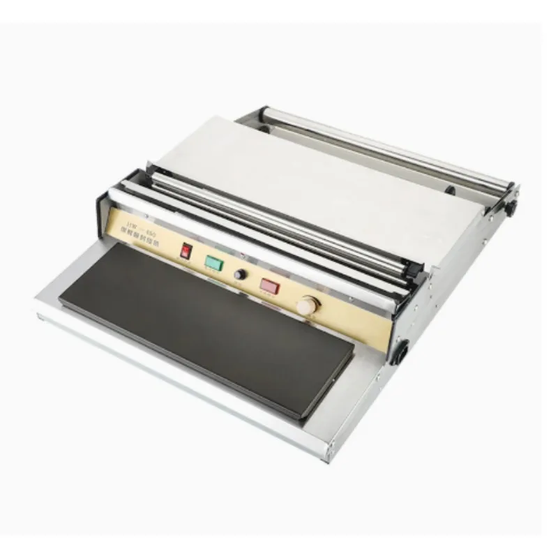 HW450 Cling Film Wrapping Sealing Machine, Commercial Packaging Machine for Supermarket Fruit Vegetable Fresh Food Packing