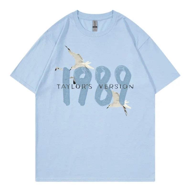 Camisetas de Taylor Swifts 1989, camiseta para hombres y mujeres, regalo para fanáticos, concierto de música, ropa de calle Unisex de manga corta, camiseta de gran tamaño