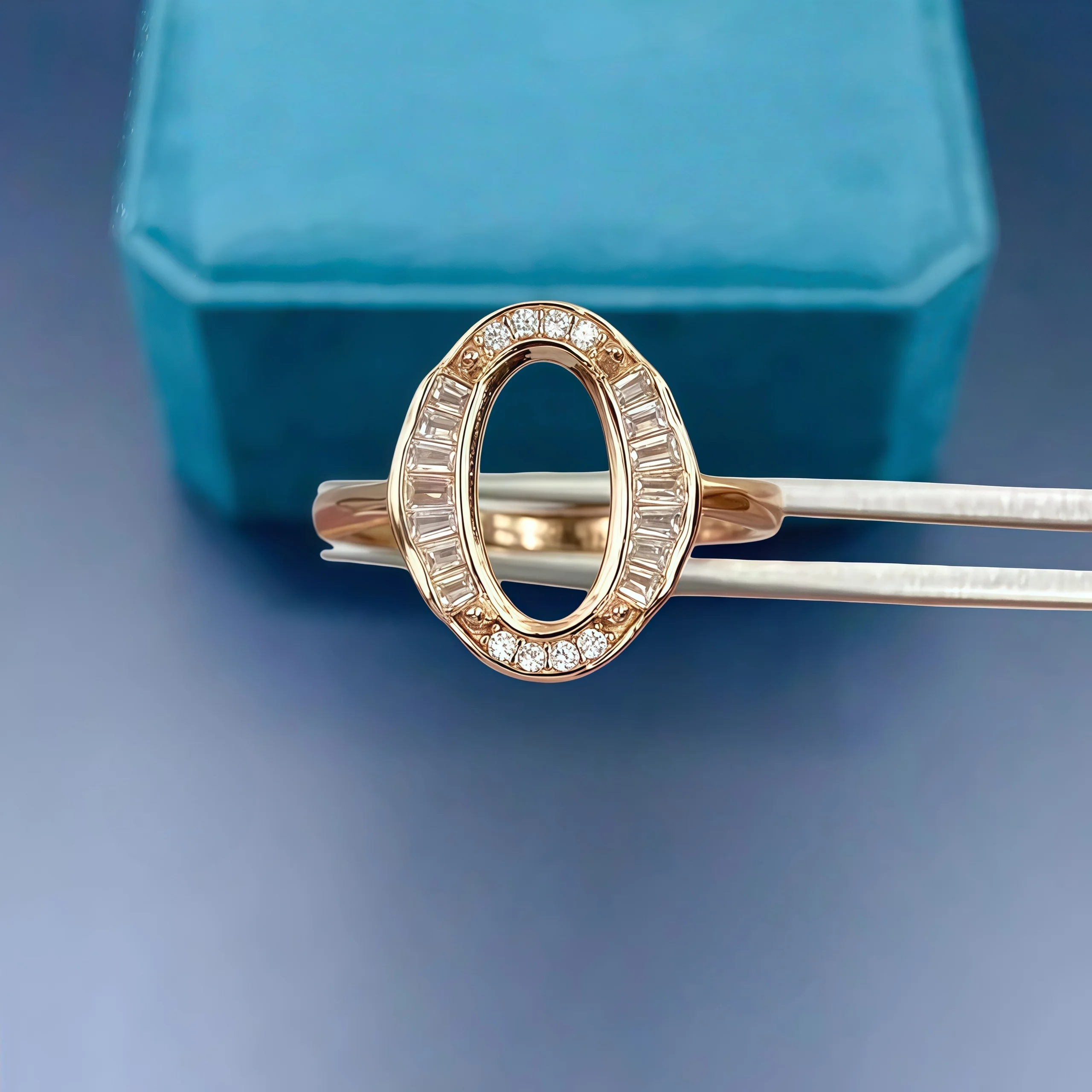 

Fashion DIY Ring Empty Holder S925 Sterling Silver Setting 7*12mm Ellipse Stone Fine Design Charm Weddings Jewelry for Woman