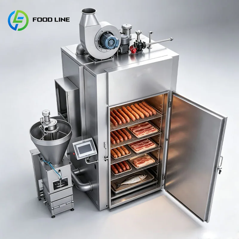 Industrial Smoker Machine Commercial Smokehouse Food Smoking Machine for Meat Fish Bacon Ham Processing Customized