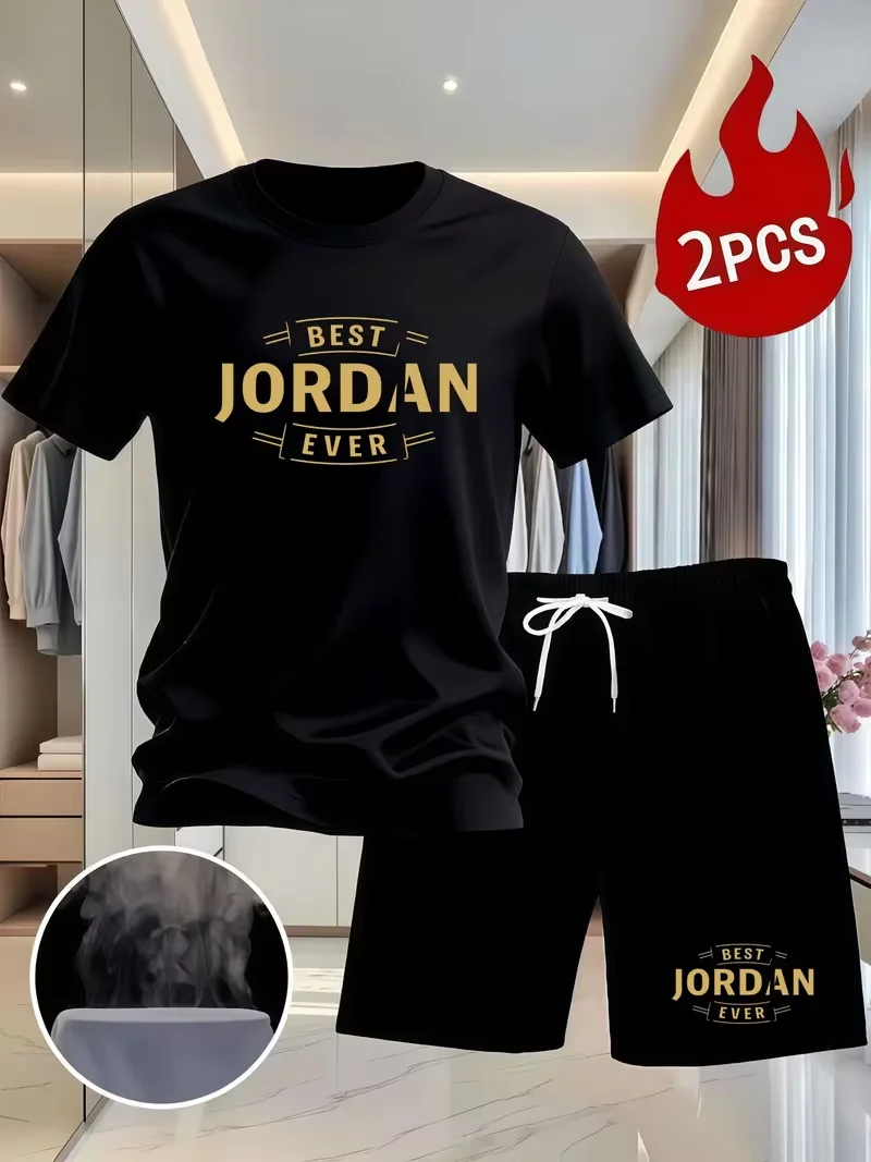 

New Street Trendy Men's Summer Breathable Sportswear Short Sleeve Shorts Lightweight Quick Drying Comfortable Fashionable Sports