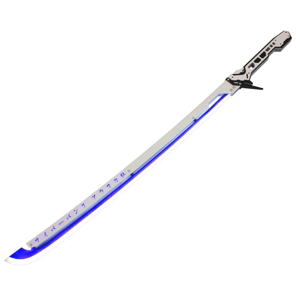 102cm/40.16in cyberpunk, periféricos de jogo, função katana espada leve, adereços modelo cosplay, brinquedos luminosos espadas presente namorado