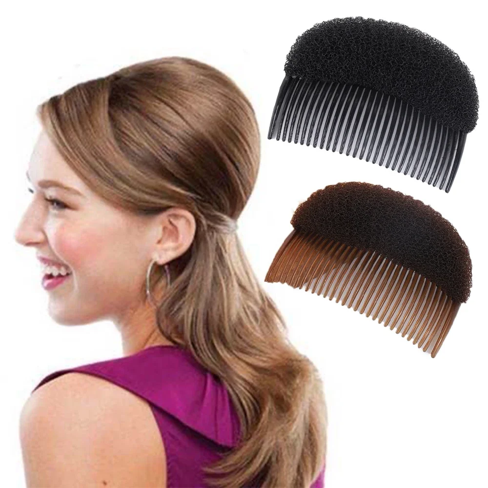 

1Pcs Fashion Comb Women Hair Styling Clip Portable Sponge Fluffy Plastic Stick Bun Maker Braid Tool Hairpin Hair Accessories