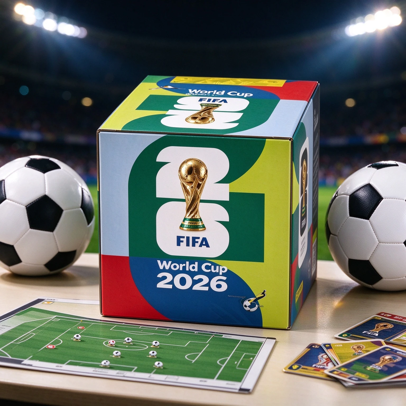 2026 Panini World Cup Mystery Blind Box, Assortment of Soccer Trading Cards Stickers,Surprise Sports Collectibles for Hobby Fans