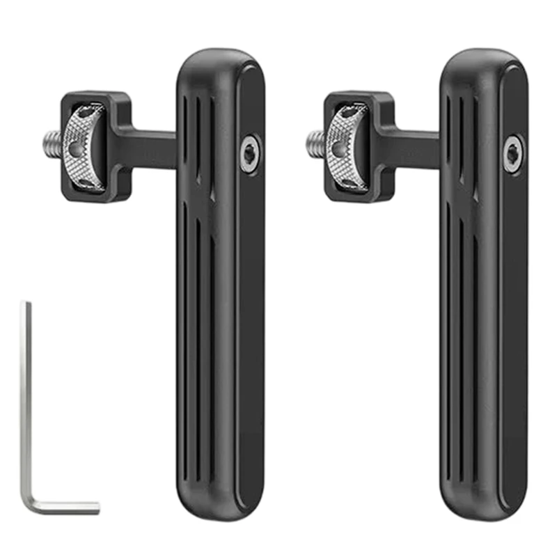 2PACK Rotatable Side Handle/Top Handle for Smartphone Video Rig Filming Equipment, Aluminum 1/4inch