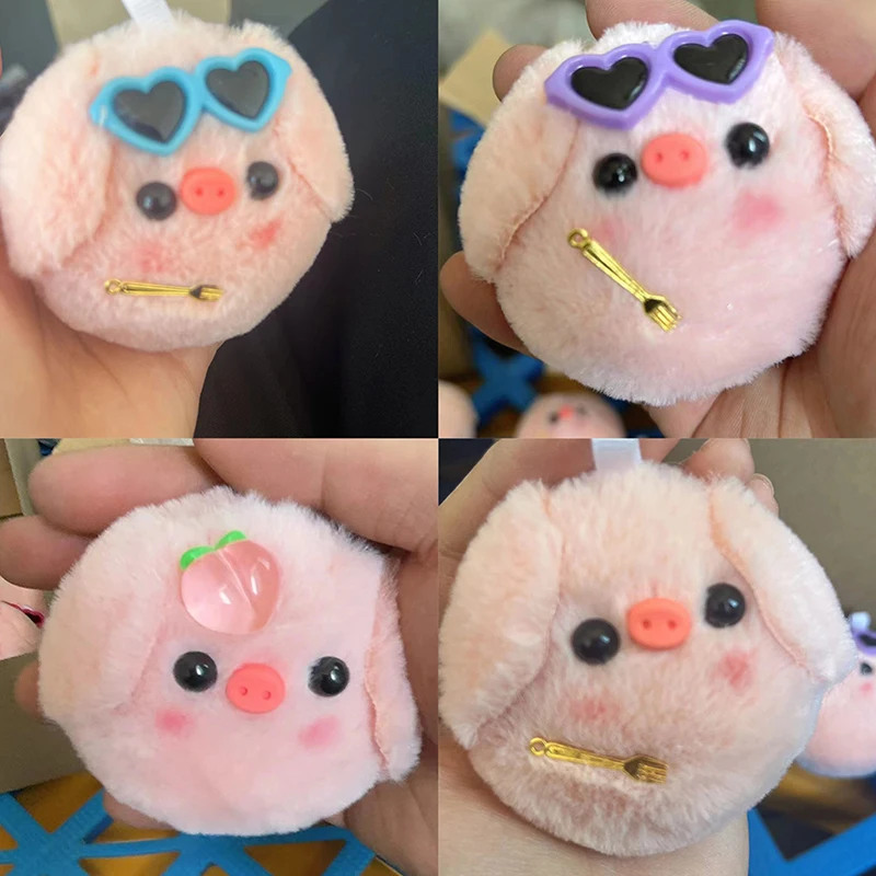 LLavero de muñeco de peluche de cerdo para niños, chirriante juguete de dibujos animados, colgante de bolsa, llavero de muñeca suave, mochila, bolsa de coche, decoración colgante, regalo para niños