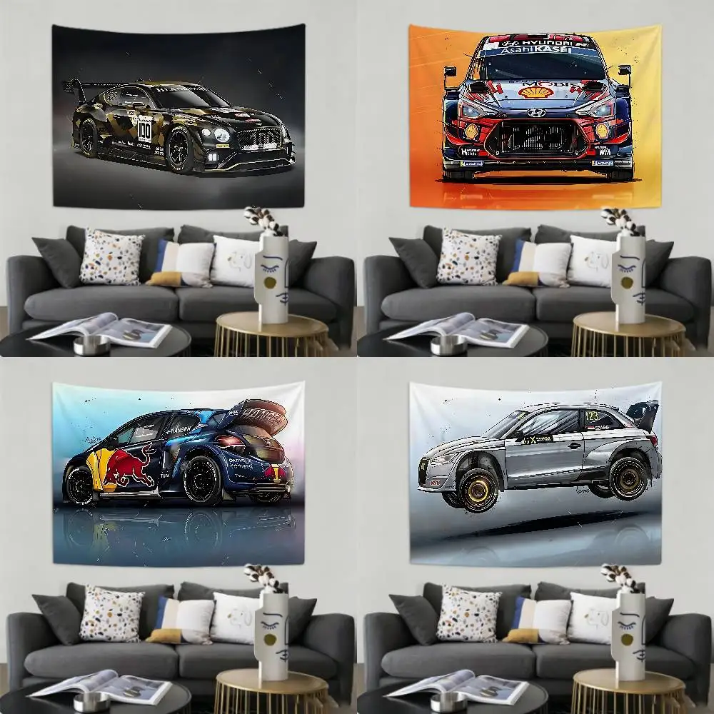 Cool Race Car Metal Modern Sport Car Tapestry Customizable Tapestries Of Various Styles wall Hangings Celebrity Photo Printing
